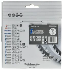 Makita B-33819 Cirkelzaagblad Laminaat - 85 X 15 X 24T - Laminaat -Home gereedschap 0278fa8e298f3154a6cb52ddf77efa65