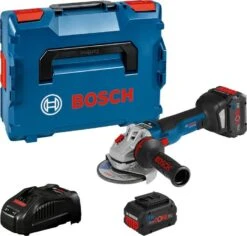 Bosch GWS 18V-10 SC 18V Li-ion Accu Haakse Slijp Set (2x 5.5Ah) In L-Boxx - 125 Mm