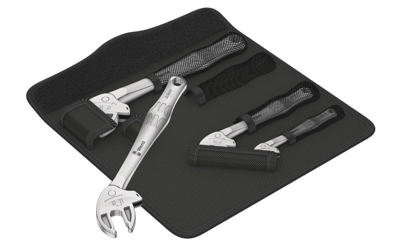 Wera 05020110001 6004 Joker 4-delige Zelfinstellende Steeksleutelset (XS, S, M & L) In Etui - 7 - 19 Mm 1 Wera 05020110001 6004 Joker 4-delige Zelfinstellende Steeksleutelset (XS, S, M & L) In Etui - 7 - 19 Mm