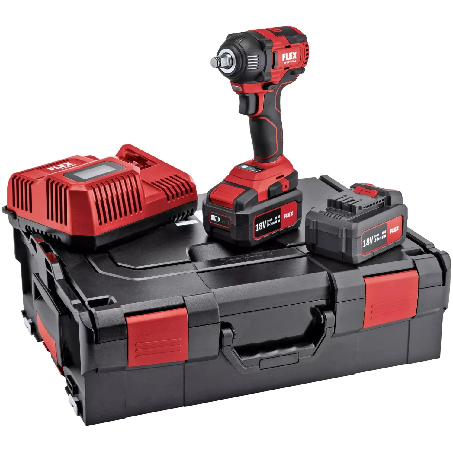 Flex IW 1/2" 18.0-EC/5.0 Set Li-Ion Accu Slagmoersleutel Set (2x 5.0Ah) In L-Boxx - 1/2'' - 18V - 250Nm 1 Flex IW 1/2" 18.0-EC/5.0 Set Li-Ion Accu Slagmoersleutel Set (2x 5.0Ah) In L-Boxx - 1/2'' - 18V - 250Nm