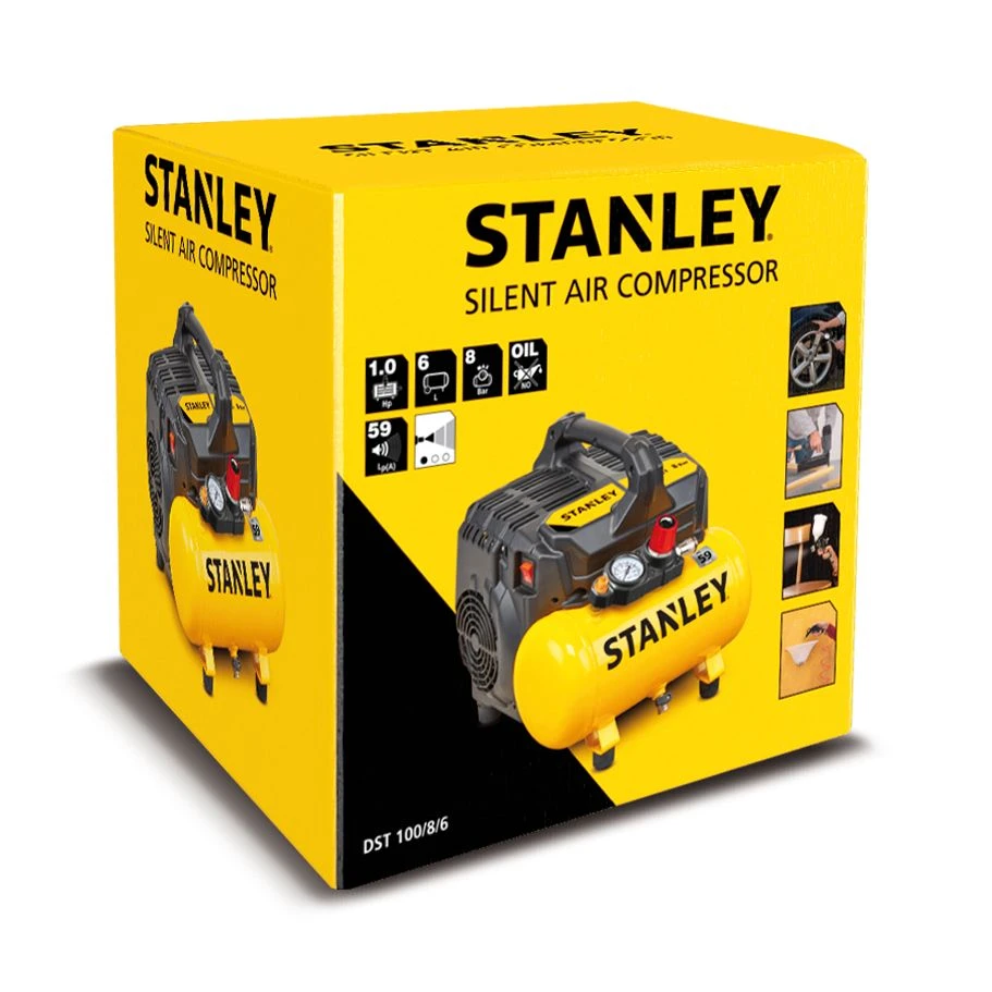 Stanley B2BE104STN703 Compressor - Olievrij - 8bar - 750W 2 Stanley B2BE104STN703 Compressor - Olievrij - 8bar - 750W - Afbeelding 2