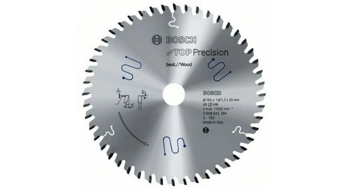 Bosch 2608642384 Top Precision Best Cirkelzaagblad - 165 X 20 X 48T - Hout 1 Bosch 2608642384 Top Precision Best Cirkelzaagblad - 165 X 20 X 48T - Hout
