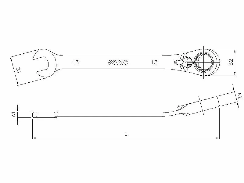 Sonic 601219 Ratelringsteeksleutelset 12-kant In Etui - 12 Delig 3 Sonic 601219 Ratelringsteeksleutelset 12-kant In Etui - 12 Delig - Afbeelding 3