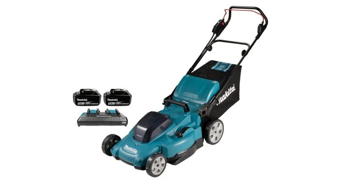 Makita DLM538PT2 (2X18V) Li-Ion Accu Grasmaaier Set (2x 5,0Ah) - 53cm - 70L - 1000 M²