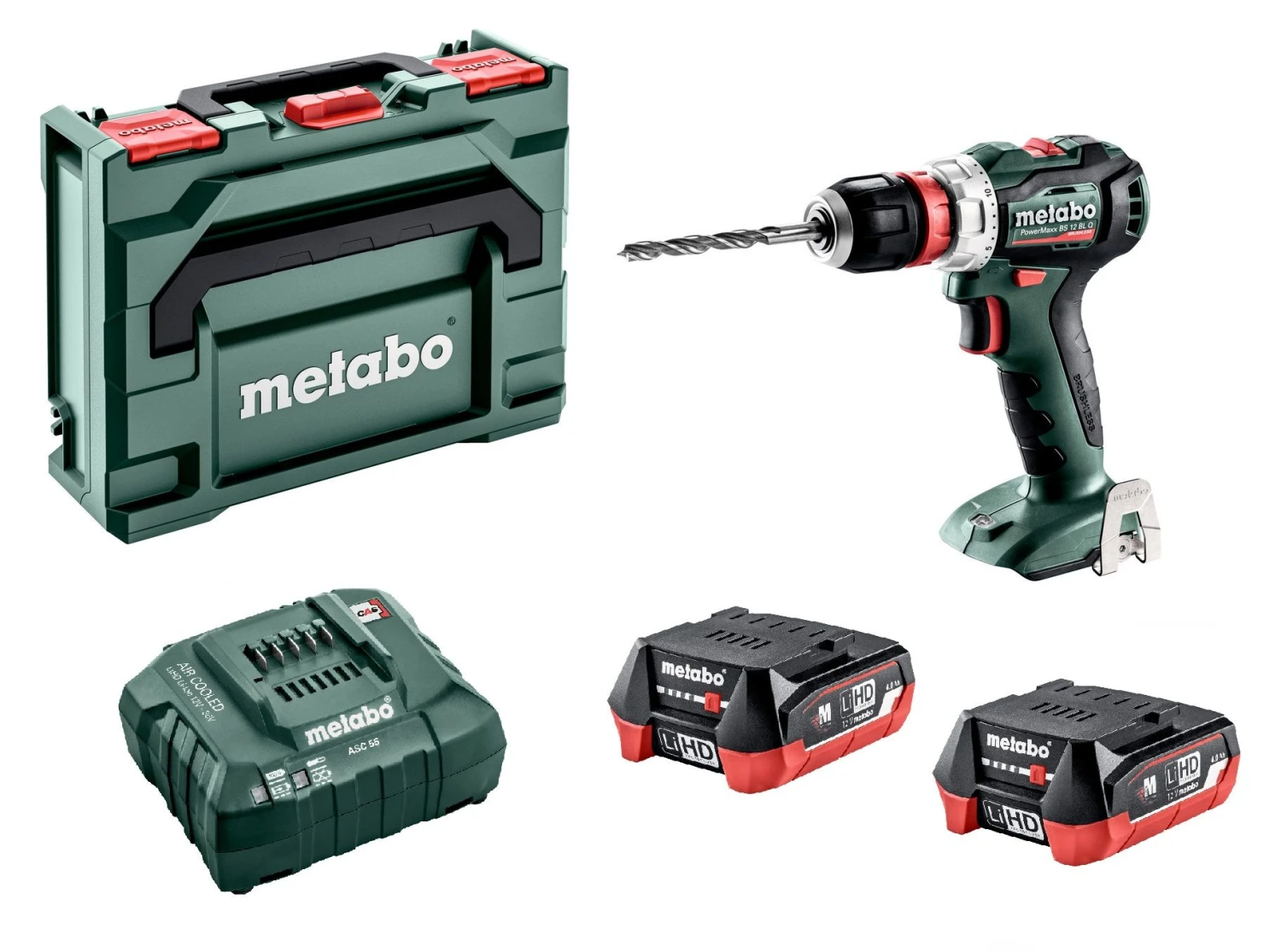 Metabo PowerMaxx BS 12 BL Q 12V LiHD Accu Boor-/schroefmachine Set (2x 4,0Ah Accu) In MetaBOX - Koolborstelloos - 601039800 1 Metabo PowerMaxx BS 12 BL Q 12V LiHD Accu Boor-/schroefmachine Set (2x 4,0Ah Accu) In MetaBOX - Koolborstelloos - 601039800