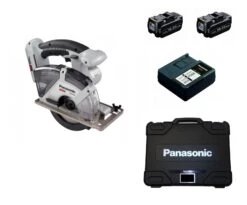 Panasonic EY45A2LJ2G 14,4-18V Li-Ion Accu Cirkelzaag Set (2x 5.0Ah Accu) In Systainer - 135mm