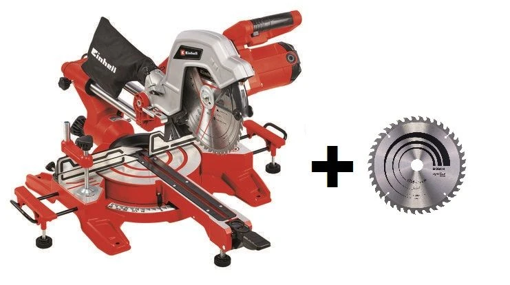 Einhell TC-SM 254 Afkortzaag Met Laser - 1900W - 254 X 30mm Met Extra Zaagblad 1 Einhell TC-SM 254 Afkortzaag Met Laser - 1900W - 254 X 30mm Met Extra Zaagblad