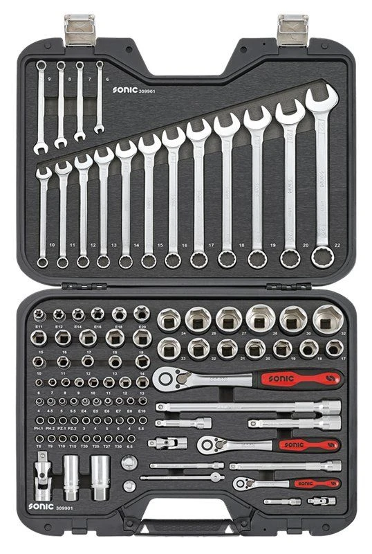 Sonic 309901 99 Delige Doppenset 1/4'' & 3/8" & 1/2'' In Koffer BMCS 2 Sonic 309901 99 Delige Doppenset 1/4'' & 3/8" & 1/2'' In Koffer BMCS - Afbeelding 2