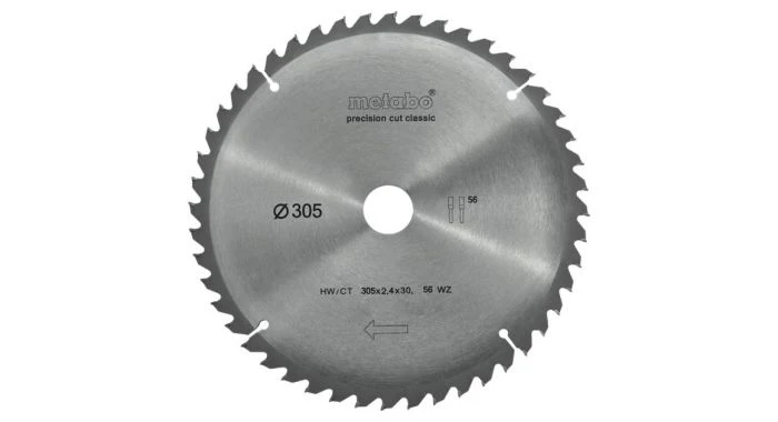 Metabo 628064000 Precision Cut Cirkelzaagblad - 305 X 30 X 56T - Hout / MDF 1 Metabo 628064000 Precision Cut Cirkelzaagblad - 305 X 30 X 56T - Hout / MDF