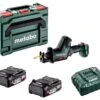 Metabo SSE 18 LTX BL Compact 18V Li-Ion Accu Reciprozaag Set (2x 2,0Ah Li-Power) In MetaBox - 16mm - Koolborstelloos - 602366500